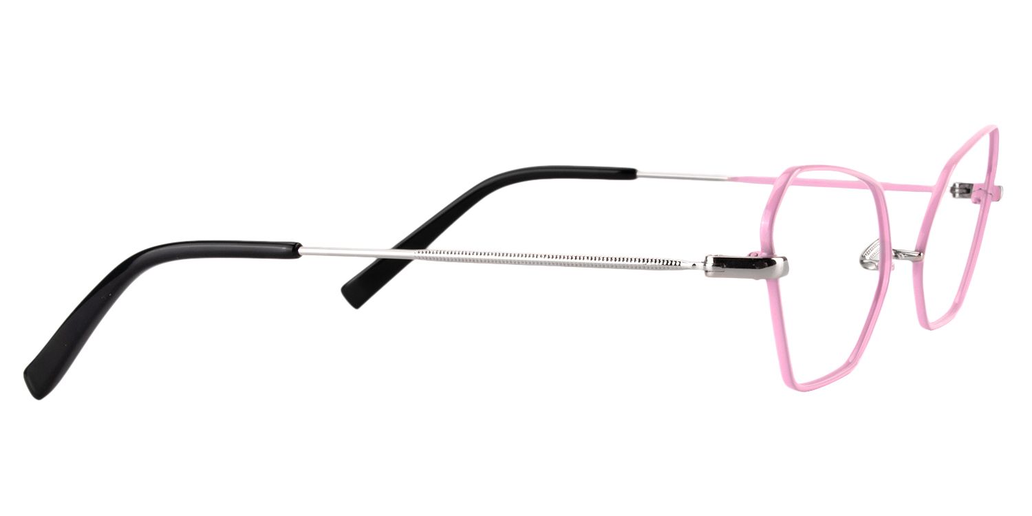 Geometric Pink Glasses | Zeelool Glasses4
