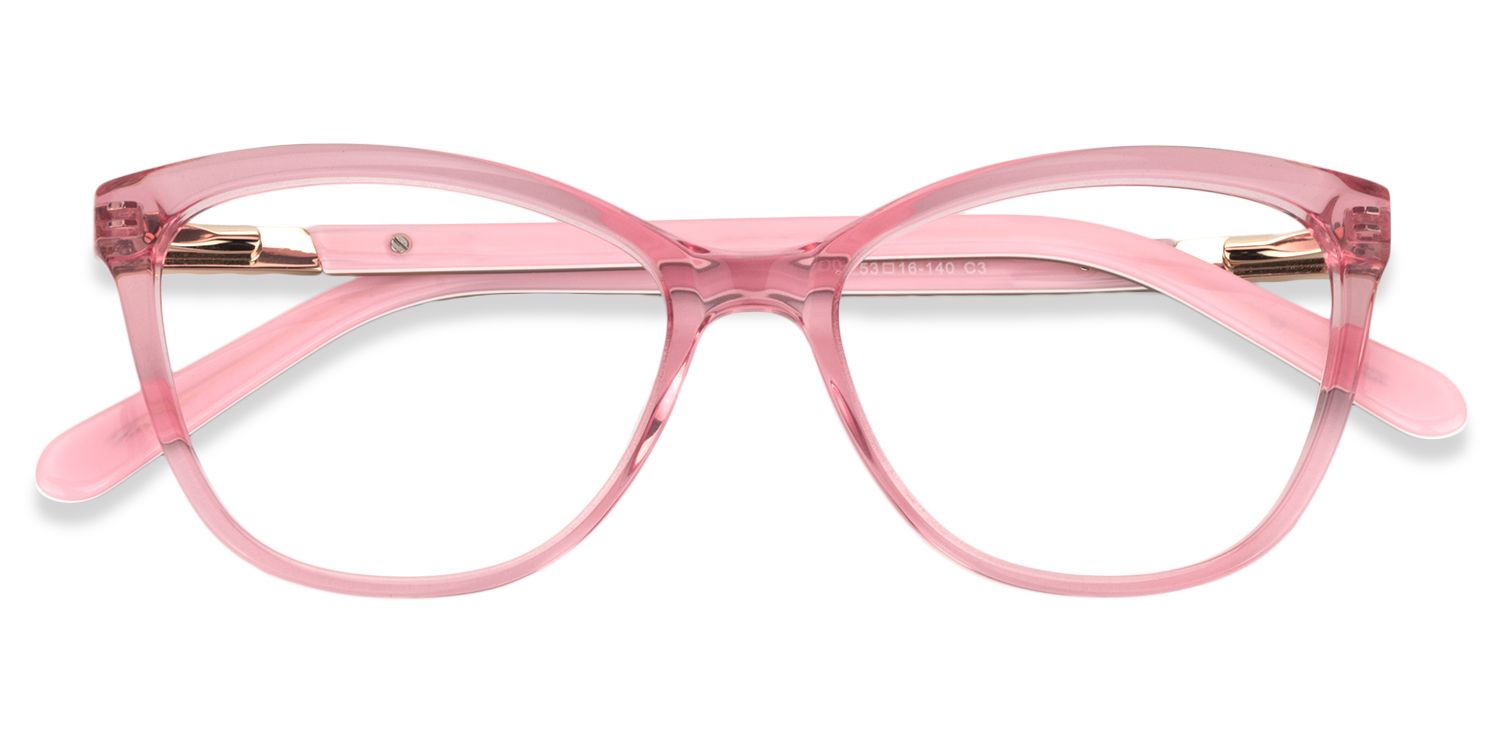Cat eye Red/Pink Glasses | Zeelool Glasses1