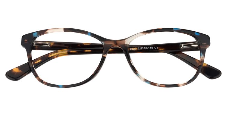 Calixte Oval Blue Tortoise Glasses
