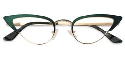 Mignon Cateye Green Glasses1