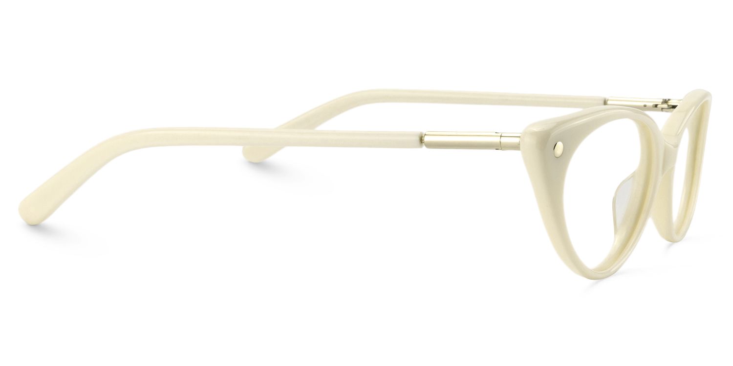 Cat eye Beige Glasses | Zeelool Glasses4