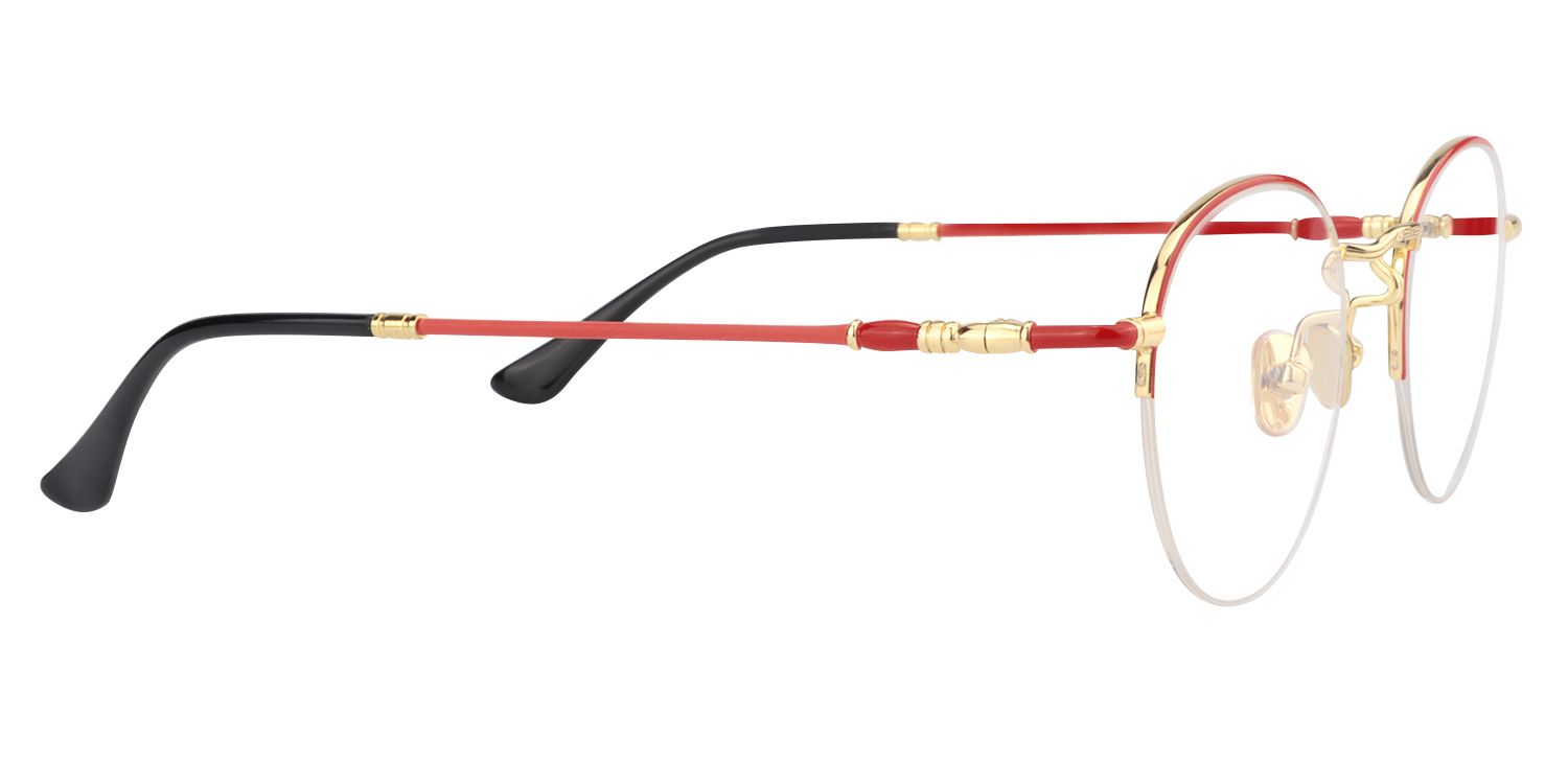 Round Red Glasses | Zeelool Glasses4