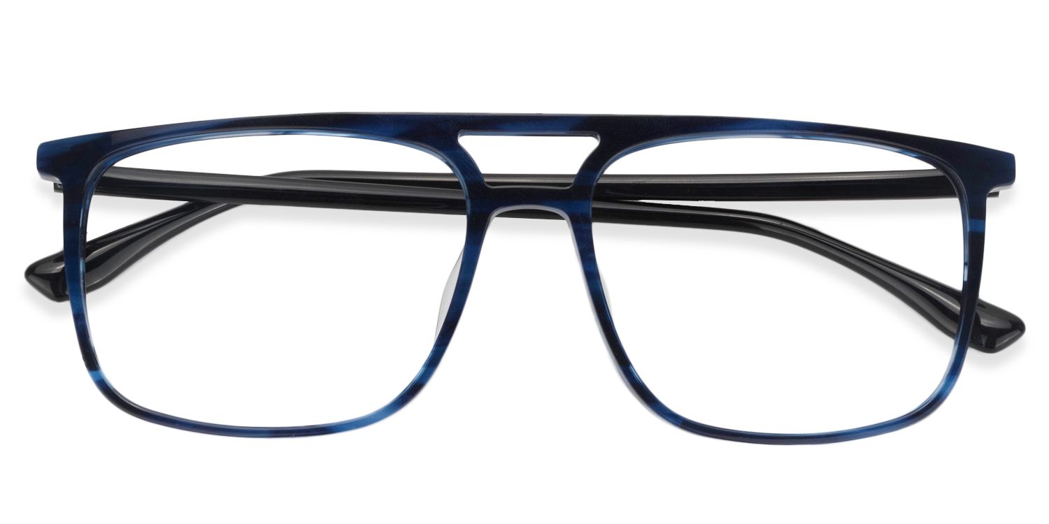 Aviator Dark Blue Glasses | Zeelool Glasses1