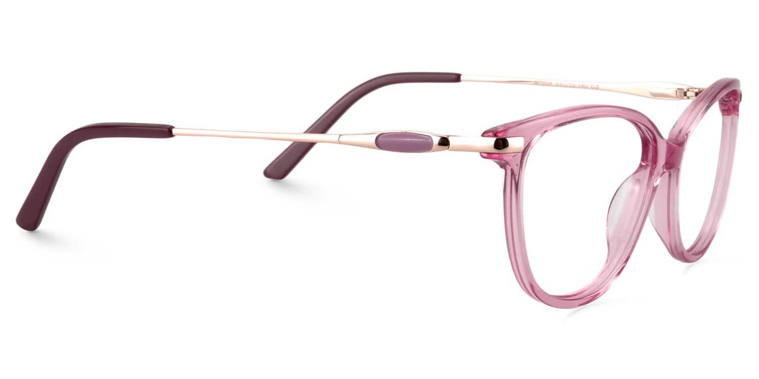 Oval Red/Pink Glasses | Zeelool Glasses4