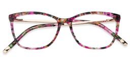 Camlin Square Red Floral Glasses1