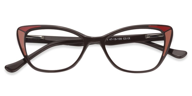 Candace Cat eye Brown Glasses