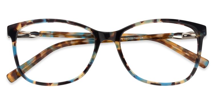 Candida Square Blue Tortoise Glasses