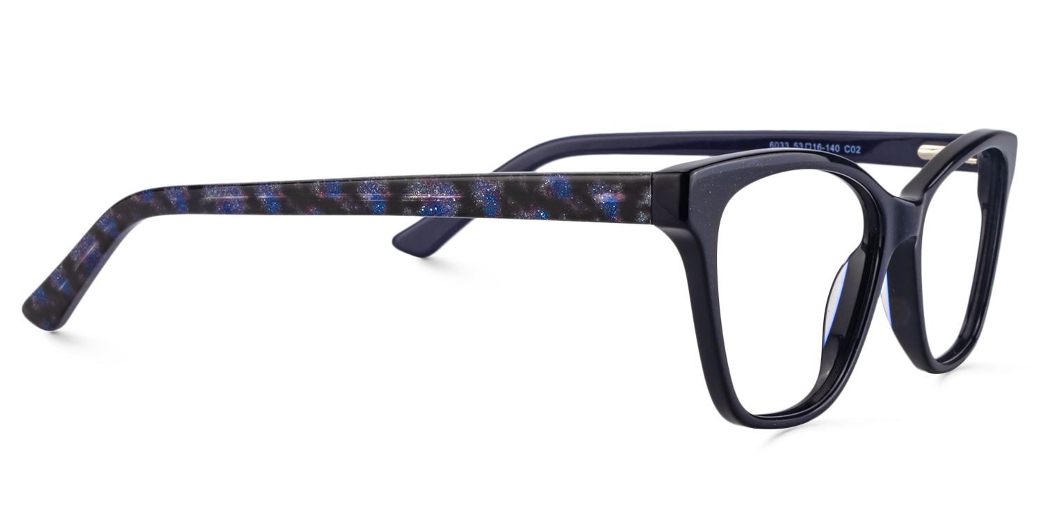 Square Dark-Blue Glasses | Zeelool Glasses4