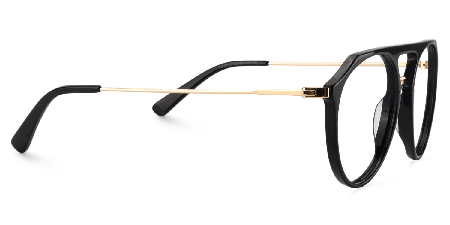 Aviator Black Glasses | Zeelool Glasses4