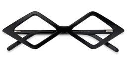 Allison  Diamond-shaped Black Glasses1