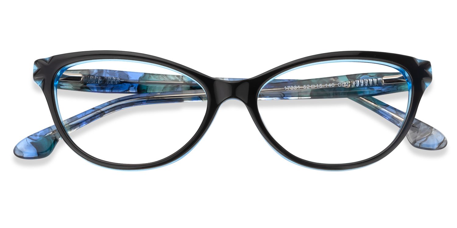 Cat Eye Dark Blue Glasses | Zeelool Glasses1
