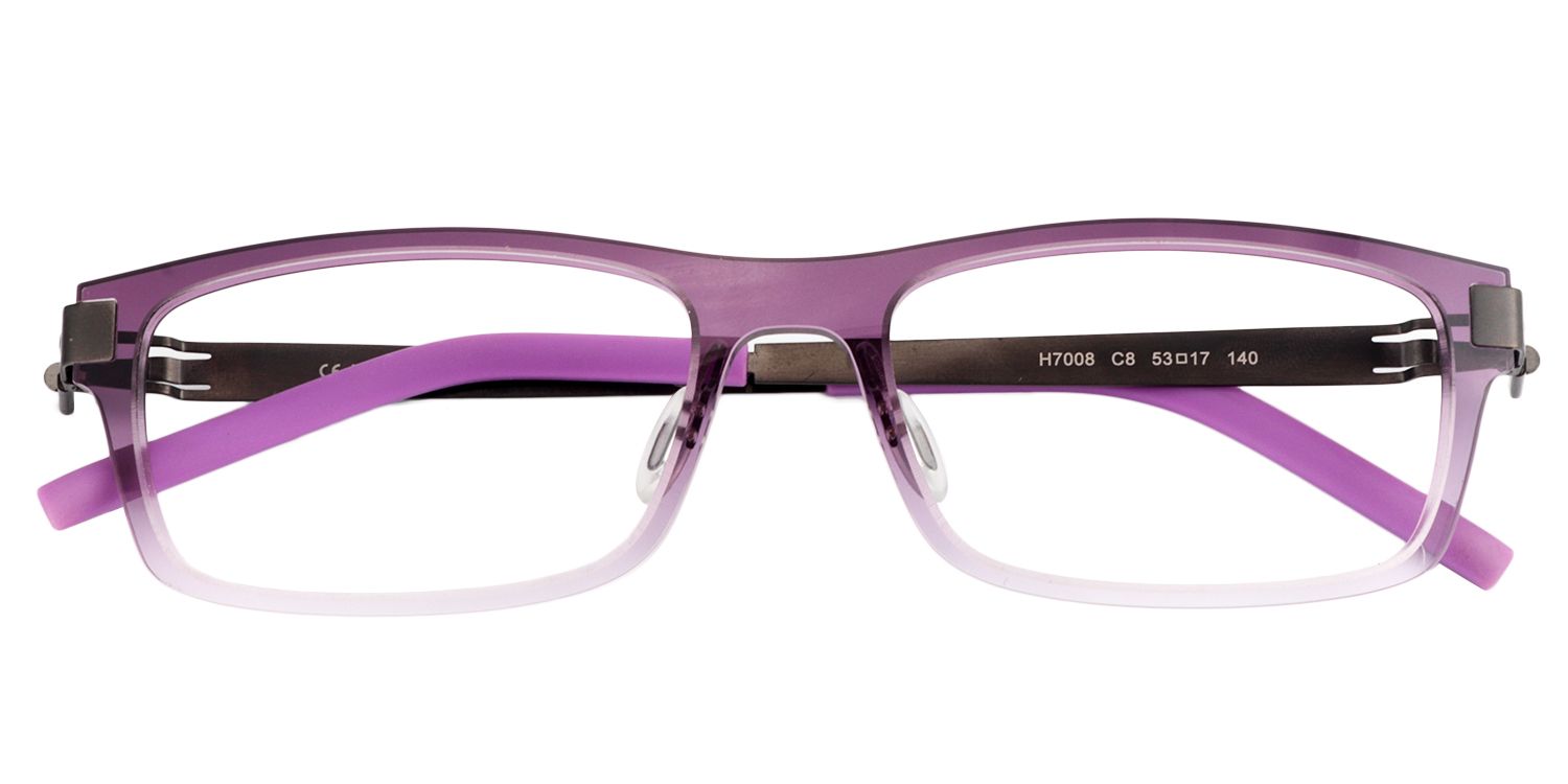 Rectangle Red-Pink Glasses | Zeelool Glasses1