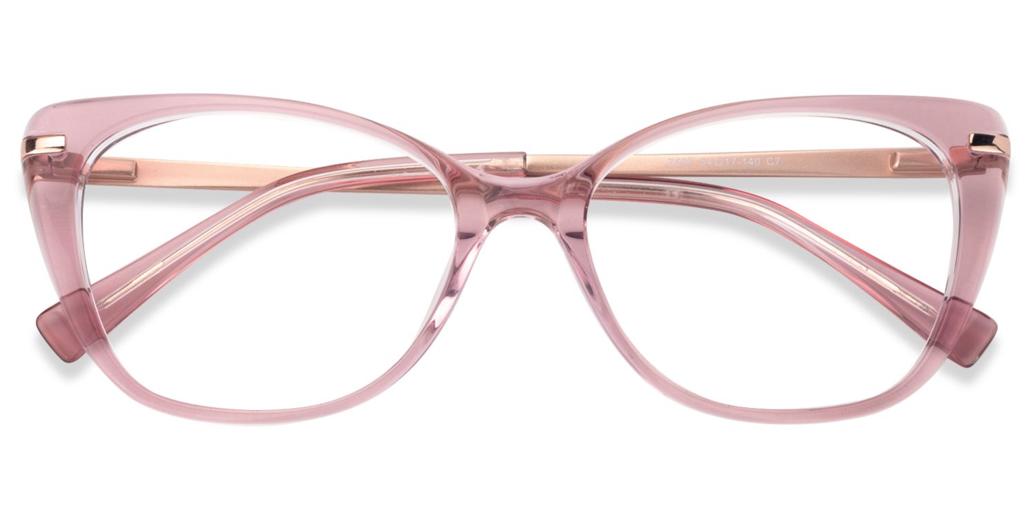 Cat Eye Pink Glasses | Zeelool Glasses1