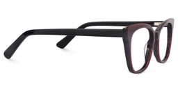 Celine Square Dark Red Glasses4