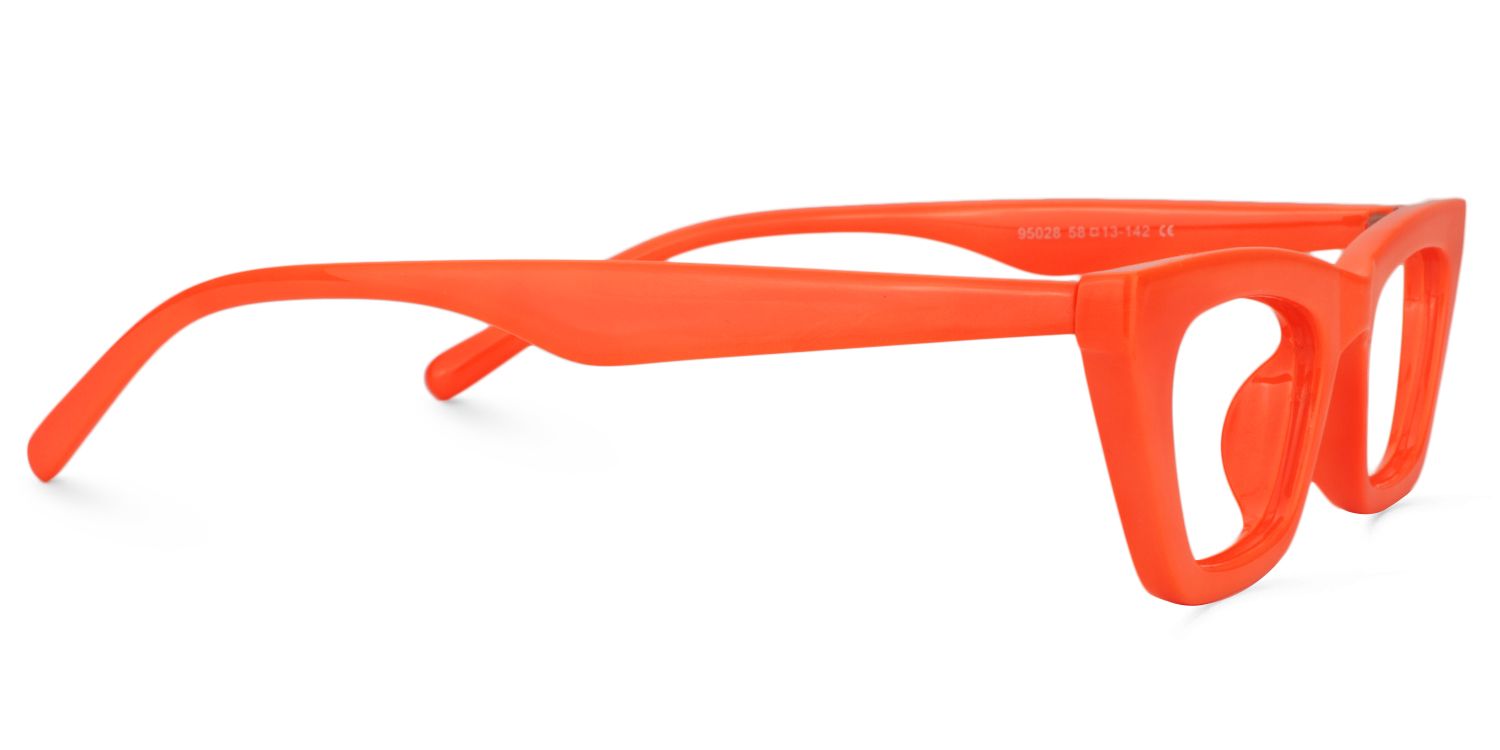 Cat Eye Orange Glasses | Zeelool Glasses4