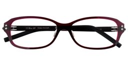 Arabela Rectangle Red Glasses1