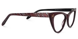 Chana Cat-Eye Dark-Red Glasses4