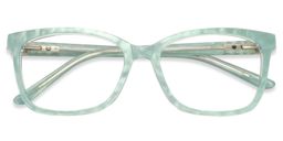 Chauncey Rectangle Green Glasses1