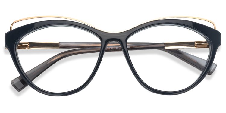 Chava Cat Eye Dark Blue Glasses
