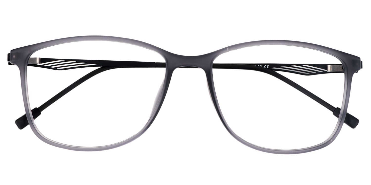 Rectangle Gray Glasses | Zeelool Glasses1