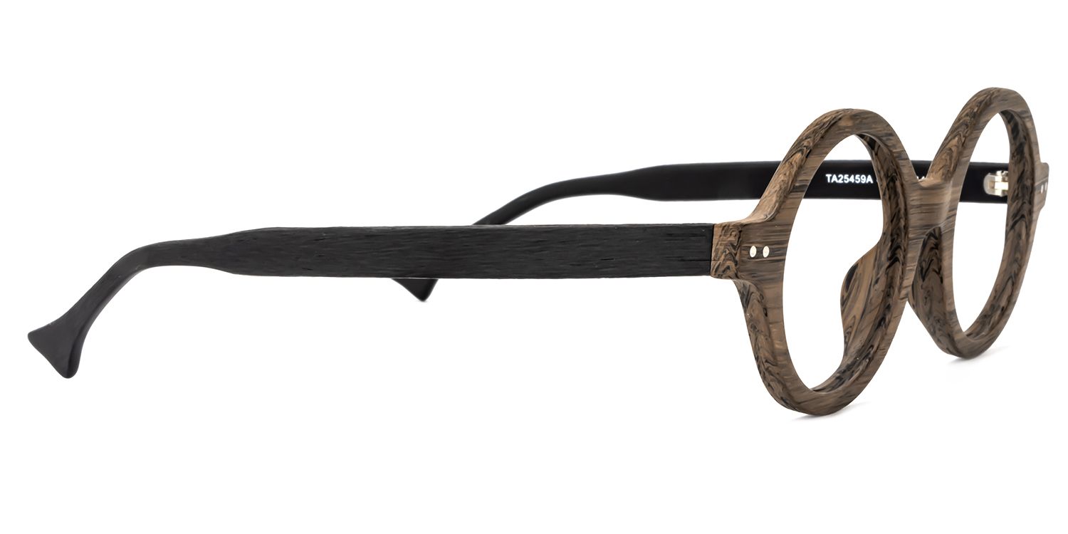 Round Wood Glasses | Zeelool Glasses4