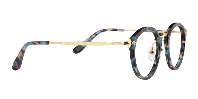 Round Blue-Tortoise Glasses | Zeelool Prescription Glasses4