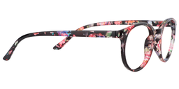 Hulda Oval Red Floral Reading Glasses4