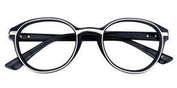 Aurora Round Black Glasses1