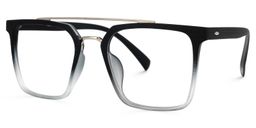 Shumac Square Black-Clear Glasses1