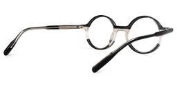 Mincey Round Black Glasses3