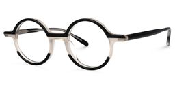 Mincey Round Black Glasses1