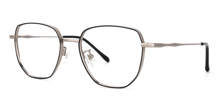 Owens Geometric Black-Silver Glasses