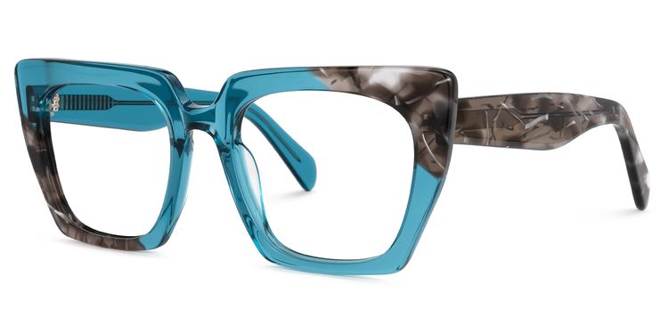 Dwana Square Blue Glasses