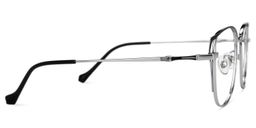 Unica Cateye Black-Silver Glasses2