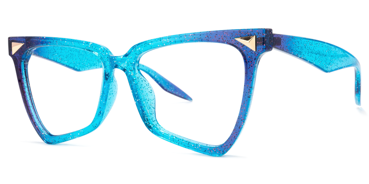 Elsa Geometrical Blue Eyeglasses
