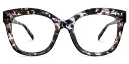 Karode Square Blue-Floral Glasses0