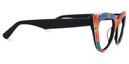 Makie Cateye Blue-Floral Glasses2