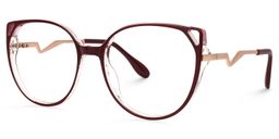 Hinkson Cateye Red Glasses1