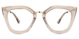 Nandan Cateye Beige Glasses0