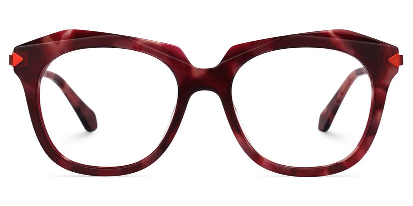 Caraballo Geometric Red-Tortoise Glasses