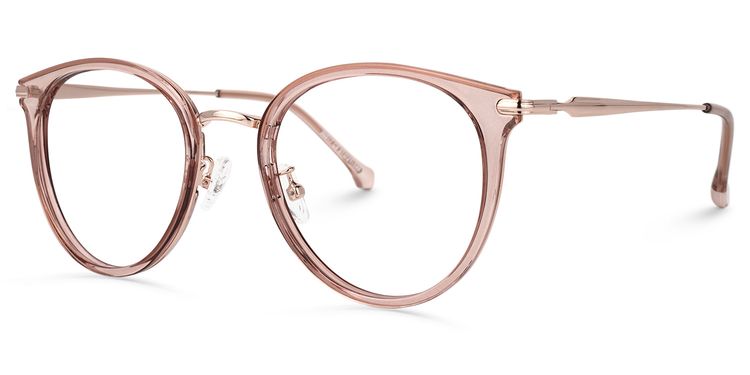 Yahaira Round Pink Glasses