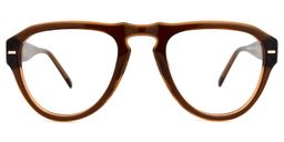 Worsley Geometric Brown Glasses0