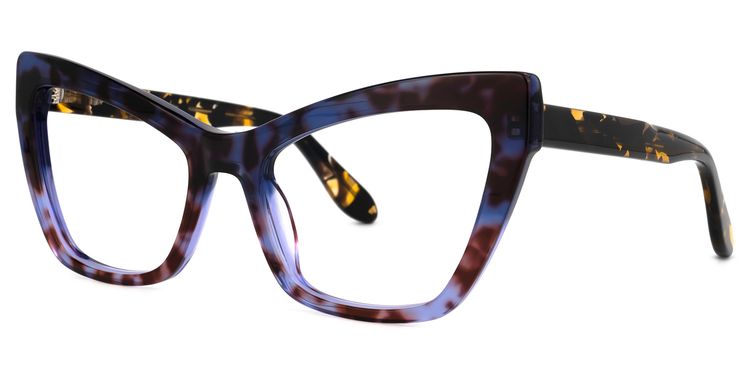 Kristie Cateye Purple-Tortoise Glasses