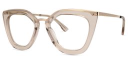 Nandan Cateye Beige Glasses1