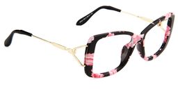 Mamie Butterfly Purple Floral Glasses4