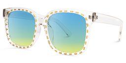 Amador Square Clear Sunglasses1