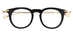 Ansel Round Black Glasses1