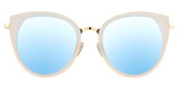 Sebastiane Cat-eye White Sunglasses0