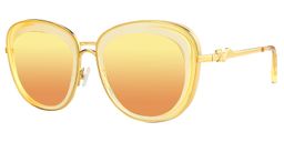 Suzanne Pattern Round Yellow Sunglasses3