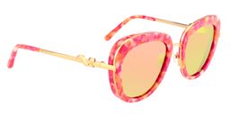 Suzanne Pattern Round Pink Sunglasses4